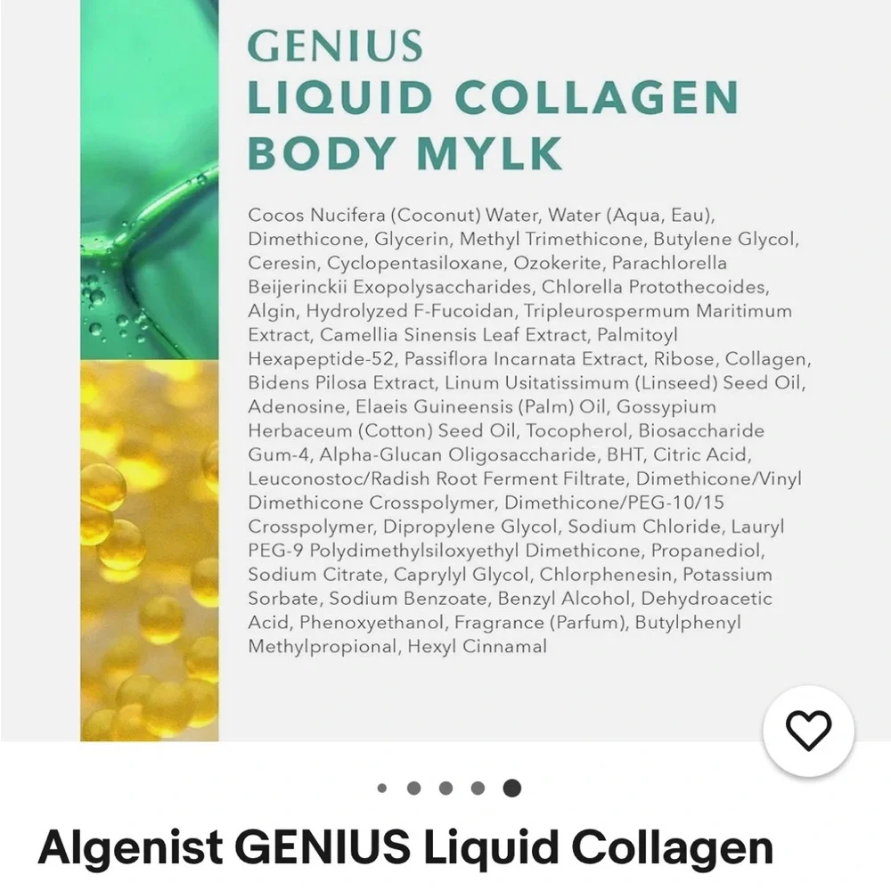 NEW Algenist Genius Liquid Collagen Body Mylk 7.7 oz – Vegan Collagen – Read